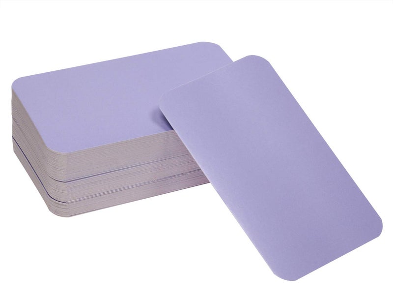 Penta Angel 100 Pcs Mini Paper Blank Gift Notes Cards DIY Craft Small Word Business Message Cards (Light Purple) - Image 1